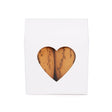 Kraft Gift Boxes White with Heart Window 105x44x133 mm 