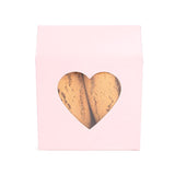 Kraft Gift Boxes Pink with Heart Window 105x44x133 mm 