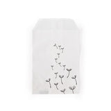 Paper Bags White with Black Dandelion 76x127 mm 