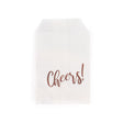 Paper Bags White with Rose Gold Cheers 76x127 mm 
