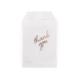 Paper Bags White with Rose Gold Thank You 76x127 mm 