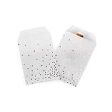 Paper Zakken Wit Met Zilveren Stippen 76x127mm - 100 st