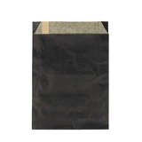 Papieren Zakken Vetbestendig Zwart 12,1x2,9x17,1cm - 100 stuks