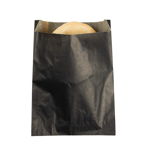 Papieren Zakken Vetbestendig Zwart 14x2,9x19,1cm - 100 stuks