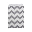 Paper Bags White with Grey Chevron Stripes 127x203 mm 