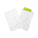 Paper Zakken Wit Met Grijzen Paardebloem Bedrukking 127x203mm - 100 st