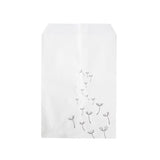 Paper Bags White with Grey Dandelions 127x203 mm 