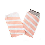 Paper Zakken Wit Met Roze Strepen 127x203mm - 100 st