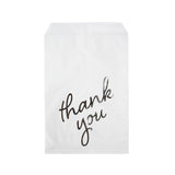 Paper Bags White with Silver Thank You 127x203 mm 
