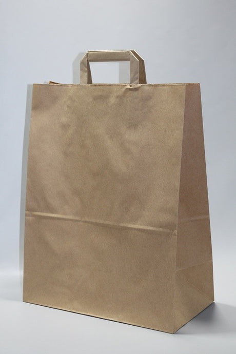 Eco Paper Shopping Bags Brown 260+120x350mm 