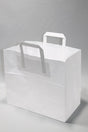 Eco Paper Shopping Bags White 180+80x220mm 