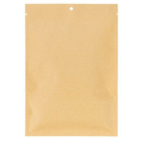 Eco flat kraft Paper Bags with bioplastic inside 85x105mm 