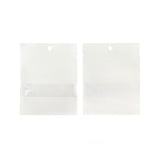 Eco Vlakke Zakken Kraft/Bioplastic Wit 76x102mm met venster - 100 st