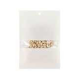 Eco Vlakke Zakken Kraft/Bioplastic Wit 102x152mm met venster - 100 st