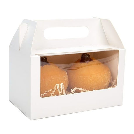 White Paper Handle Box 178x102x102 mm w/ Window 