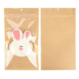 Kraft Gripzakken met transparante voorkant 127 x 208 mm met ophanggat - 100 stuks