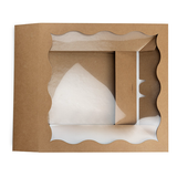 Kraft Doosjes met Gegolfd Venster 30,5x6,4x30,5cm - 25 stuks