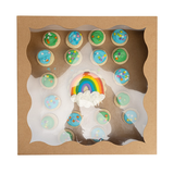Kraft Doosjes met Gegolfd Venster 30,5x6,4x30,5cm - 25 stuks