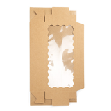 Kraft Doosjes met Gegolfd Venster 30x6,5x14cm - 25 stuks