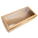 Kraft Doosjes met Gegolfd Venster 30x6,5x14cm - 25 stuks
