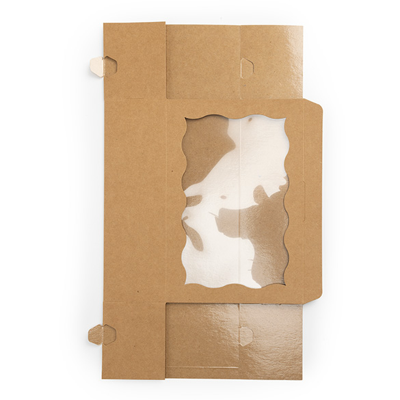 Kraft Doosjes met Gegolfd Venster 22,1x7x15,1cm - 25 stuks