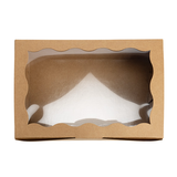 Kraft Doosjes met Gegolfd Venster 22,1x7x15,1cm - 25 stuks