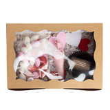 Kraft Doosjes met Gegolfd Venster 22,1x7x15,1cm - 25 stuks