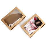 Kraft Doosjes met Gegolfd Venster 22,1x7x15,1cm - 25 stuks