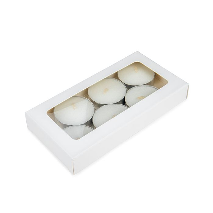 Kraft doosje Wit met Venster 70x21x138 mm - 25 stuks