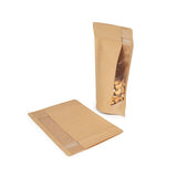 Stazakken kraft met Verticaal venster 149x89x232 mm - 100 stuks