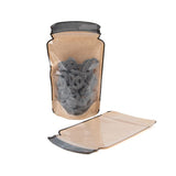 Stazakken Kraft Pot vorm Met Transparante Voorzijde 152x79x254mm - 100 Stuks