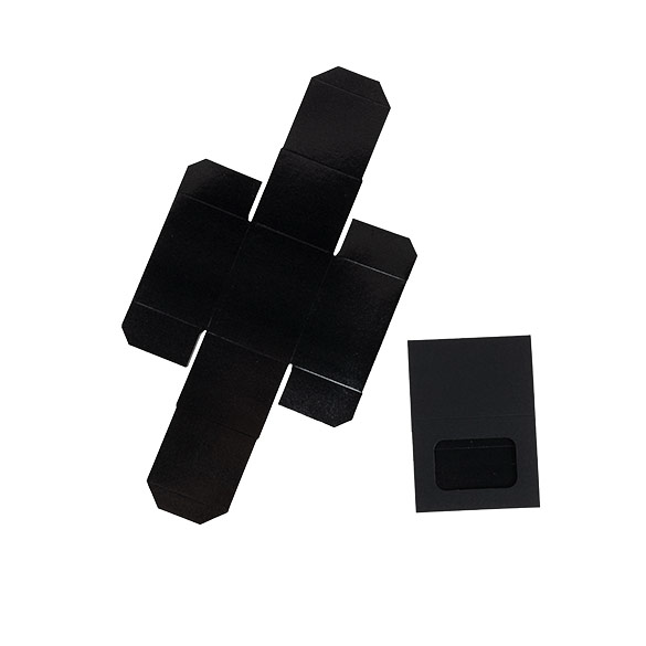 Tweedelige Papieren Dozen Zwart 9,5x6,4x5,7cm - 25 stuks