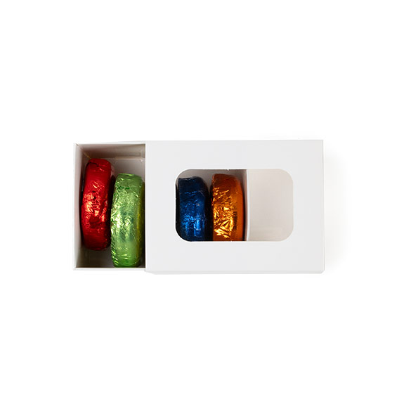 Tweedelige Papieren Dozen Wit 9,5x6,4x5,7cm - 25 stuks