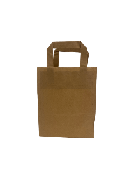 Eco Paper Shopping Bags Brown 180+80x220mm 