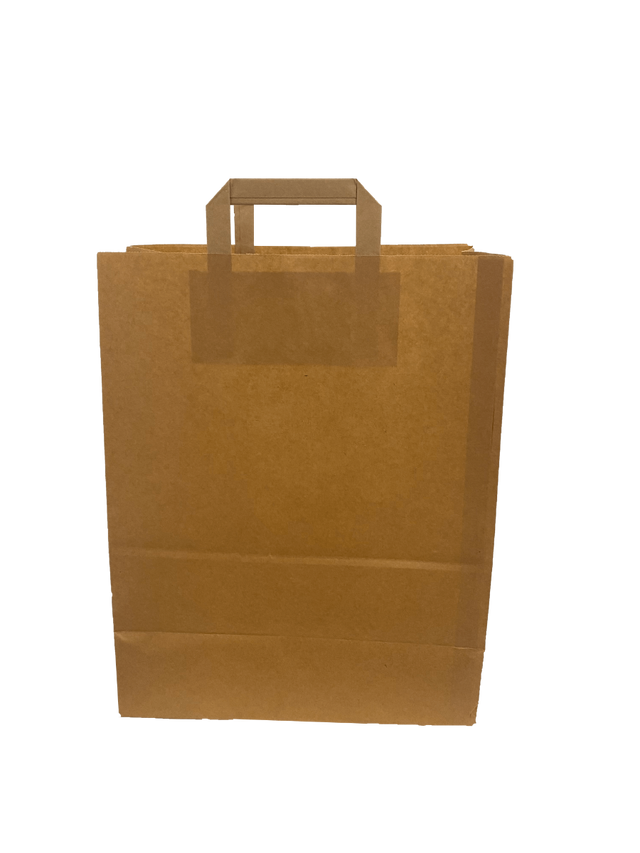 Eco Paper Shopping Bags Brown 320+170x410mm 