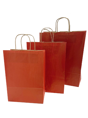 Paper Carry Bags Dk Red 260+120x350mm 