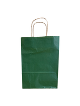 Papieren Draagtassen Donker Groen 220+100x310mm - 50 st