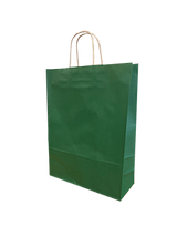 Paper Carry Bags Dk Green 320+120x410mm 