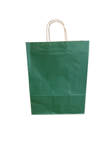 Papieren Draagtassen Donker Groen 320+120x410mm - 50 st