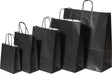 Paper Carry Bags Black 320+120x410mm 