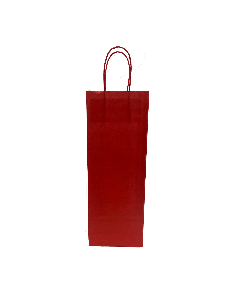 Paper Wine Gift Bags Red 140x80x390mm 