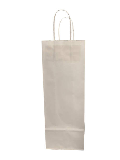 Paper Wine Gift Bags White 140x80x390mm 