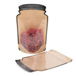 Stand Up Pouches Kraft Pot Shape With Clear Front 130x76x206mm 