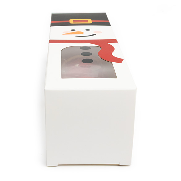 Geschenkdoosjes Sneeuwpop met Venster 57x57x203mm - 25 st.