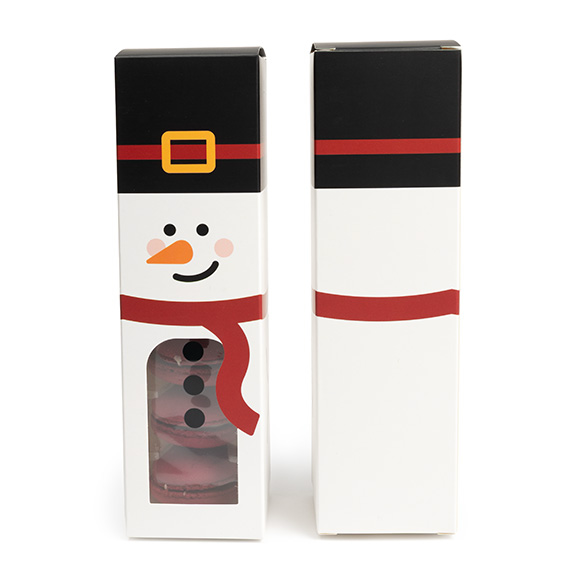 Geschenkdoosjes Sneeuwpop met Venster 57x57x203mm - 25 st.