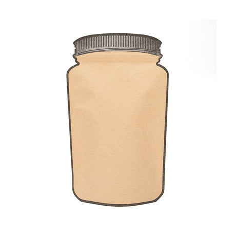 Mason Jar Shaped Pouch Kraft 152x79x254 mm 