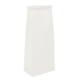 Block bottom Bags Tin Tie Closure White 108x64x267mm 