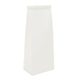 Block bottom Bags Tin Tie Closure White 86x64x197mm 