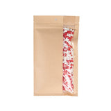 Kraft Gripzakken met Verticaal Venster 127x208 mm - 100 stuks