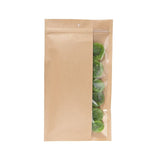 Kraft Gripzakken met Verticaal Venster 178x305 mm - 100 stuks